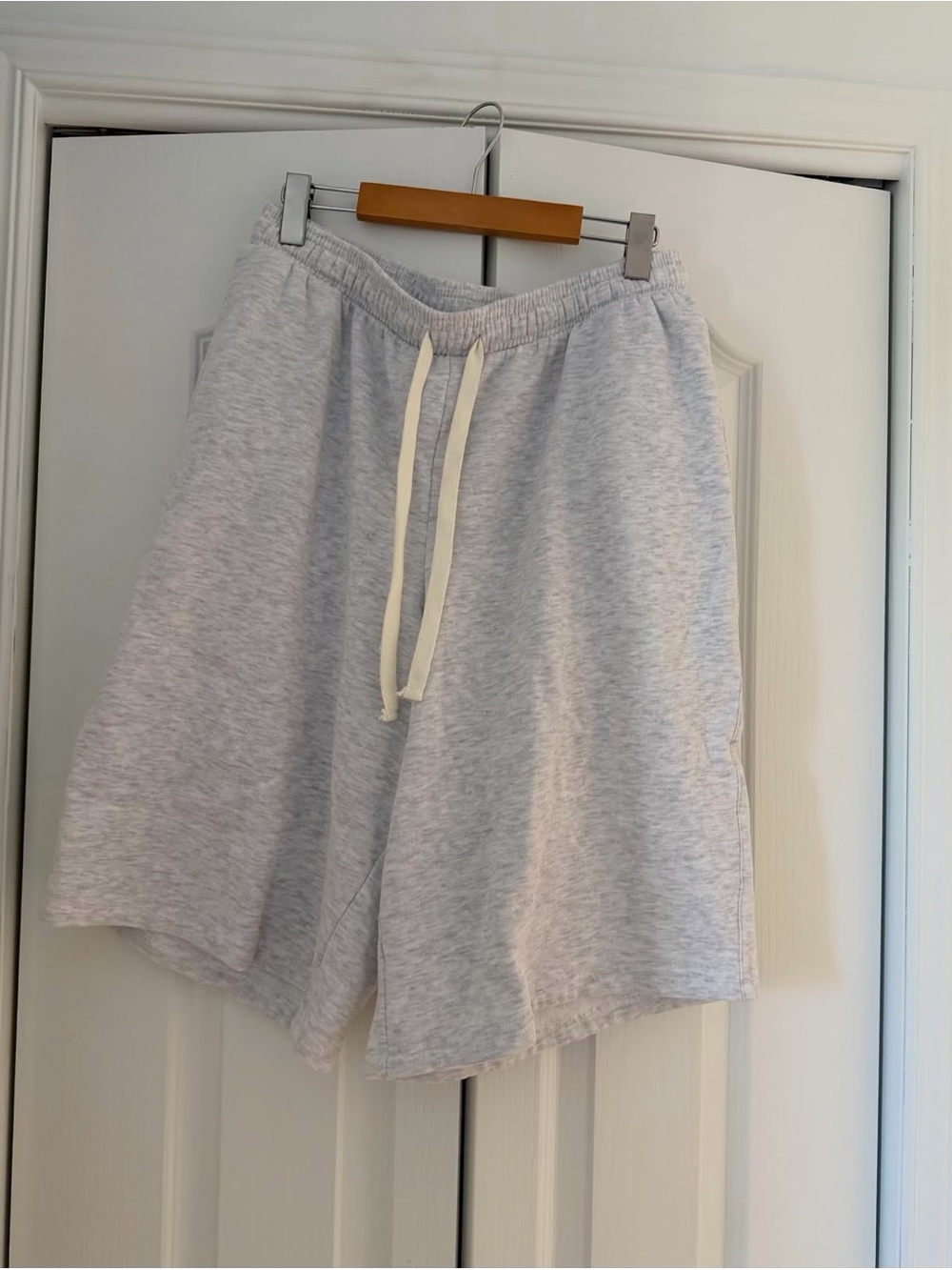 Women's Heather Gray Drawstring Bermuda Shorts
